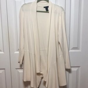 Plus Size Cream Swing Open Cardigan!